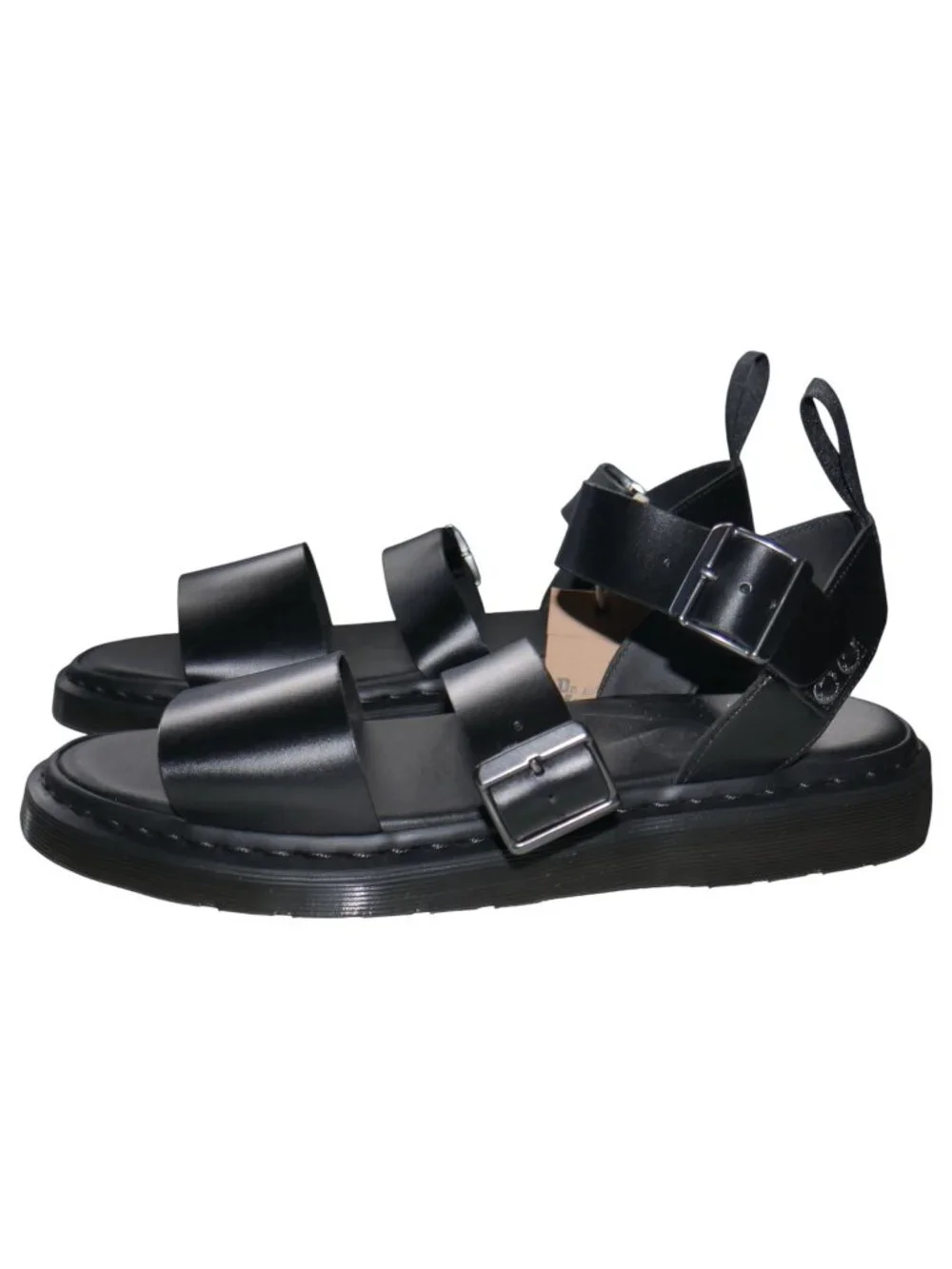 Dr. Martens Gryphon Mens Gladiator Sandals Size 13 Black Leather Strappy Riveted